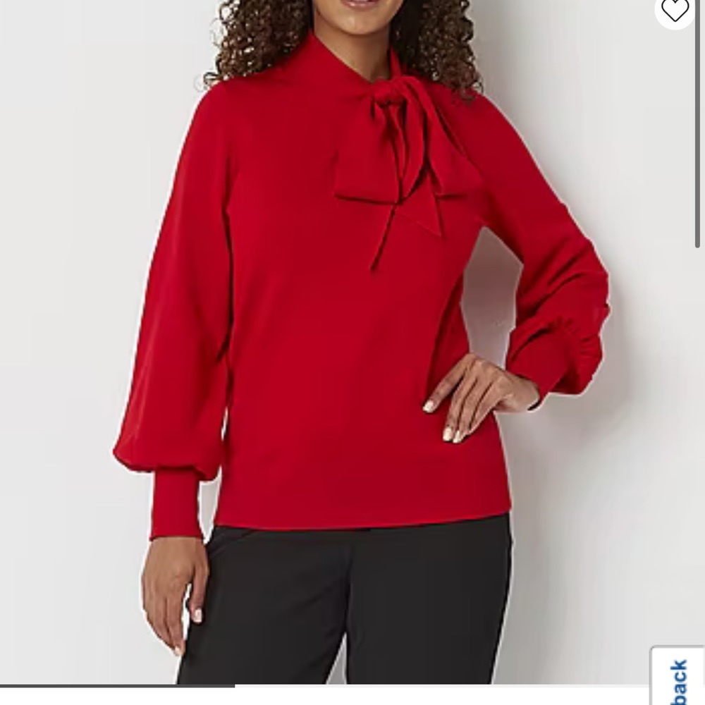 NWT Petite XL Liz Claiborne Bow Tie Sweater